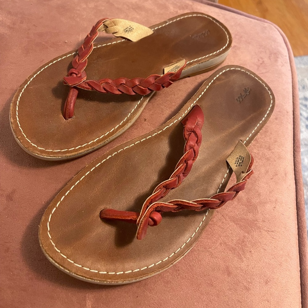 Olukai Kahiko Women’s Burndt Red/Tan Sandals Flip Flops